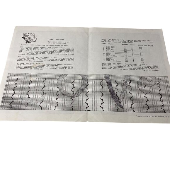 Studio M Love Cats in Window Cross-Stitch Kit #12703 Vintage To Finish USA - Picture 3 of 4